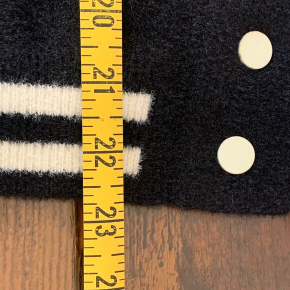 SUGAR Black Football Jacket with White Sweater Long Sleeves - Picture 9 of 11